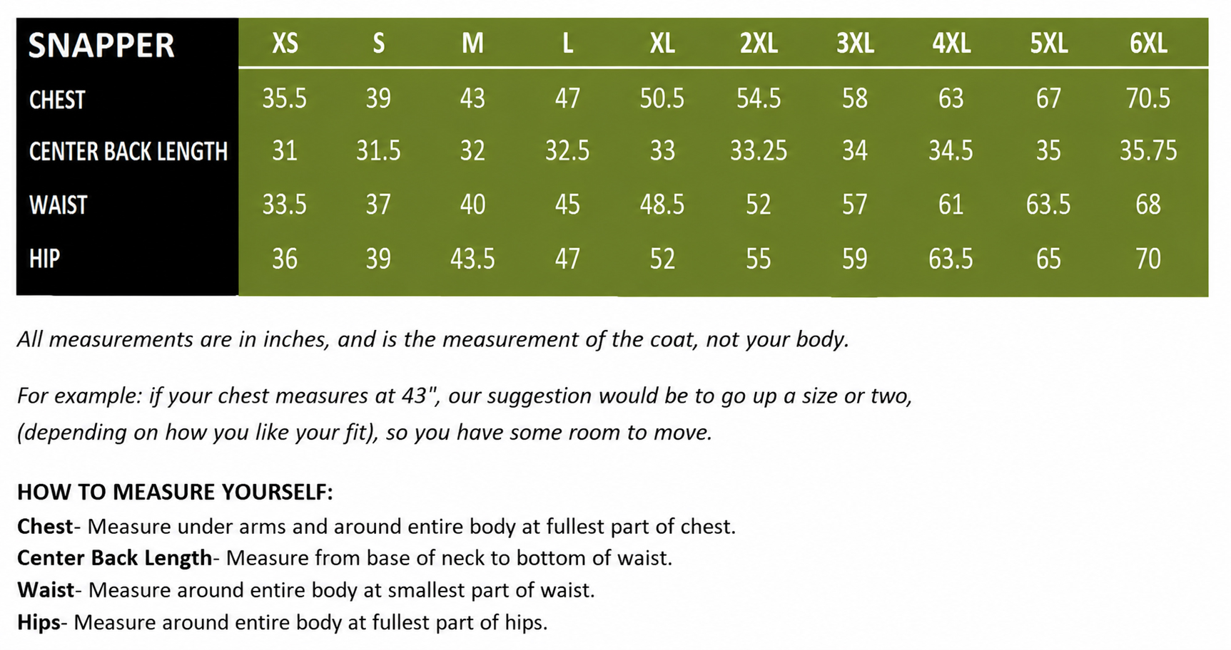 Size Guide