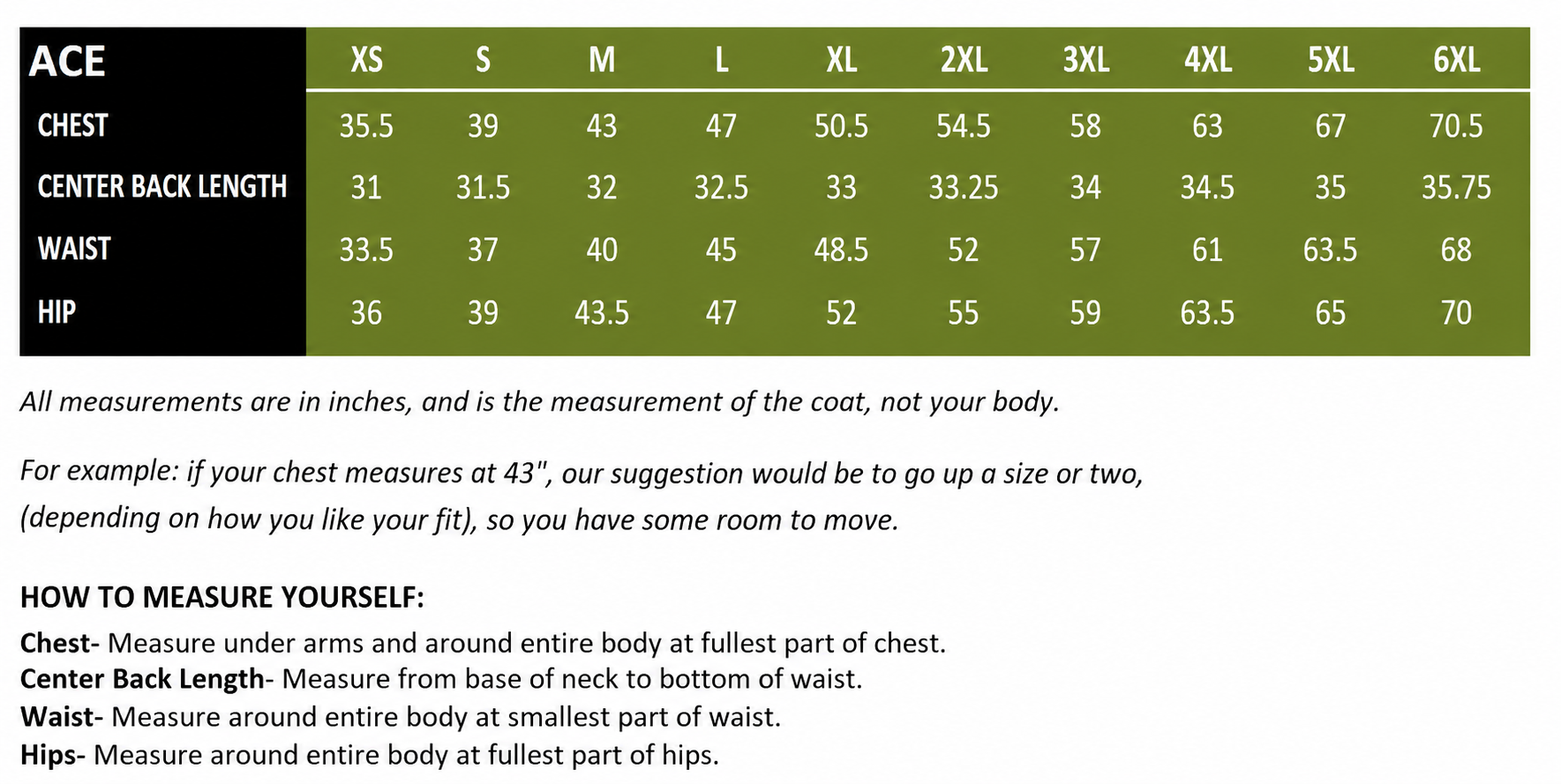 Size Guide