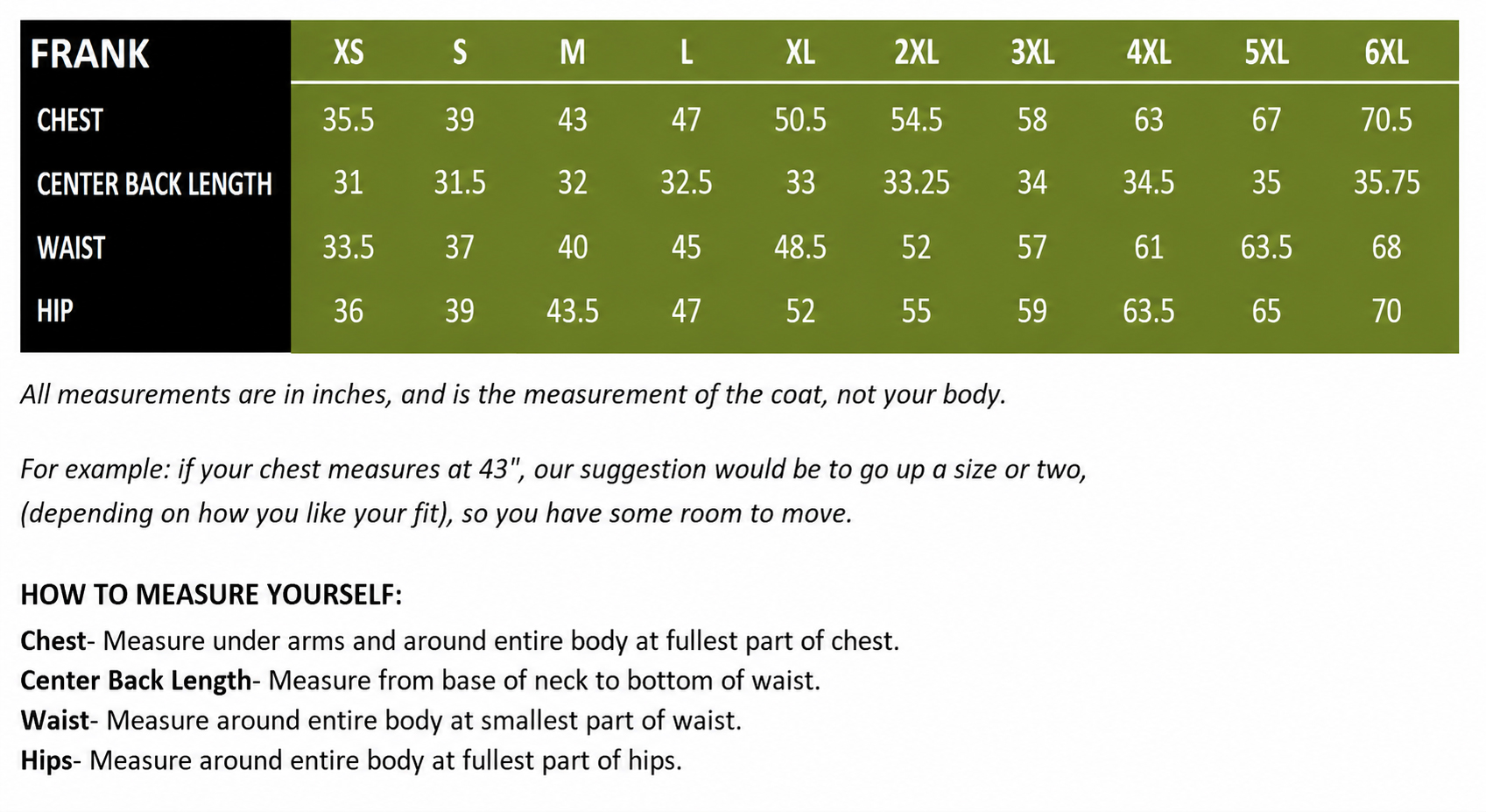 Size Guide