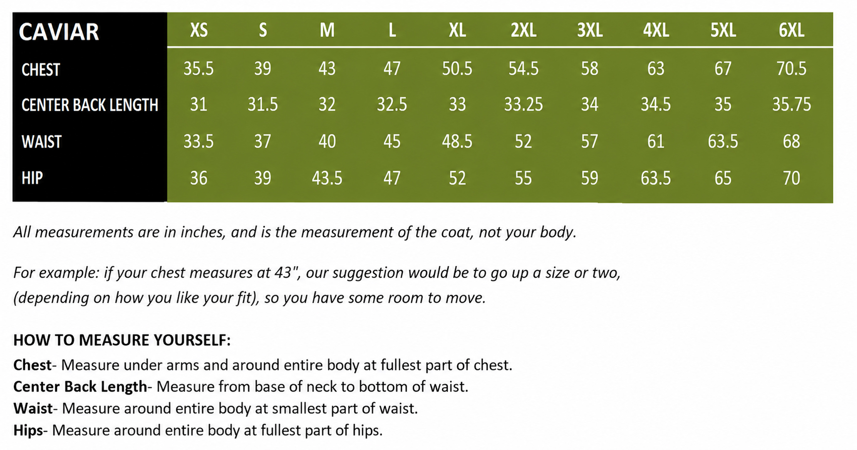 Size Guide